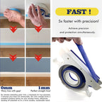 SHENGMEIYU Abdeckband-Abroller 25mm – Mit Cutter, für Fensterrahmen & Renovierung, Weiß oder Blau