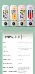 Neuer tragbarer Saftbereiter-Mixer für Shakes, Smoothies, 700 ml, mehrere Farben, 12 Klingen, schnelles Mischen, 2-in-1-Mixer, Flaschen-Entsafter