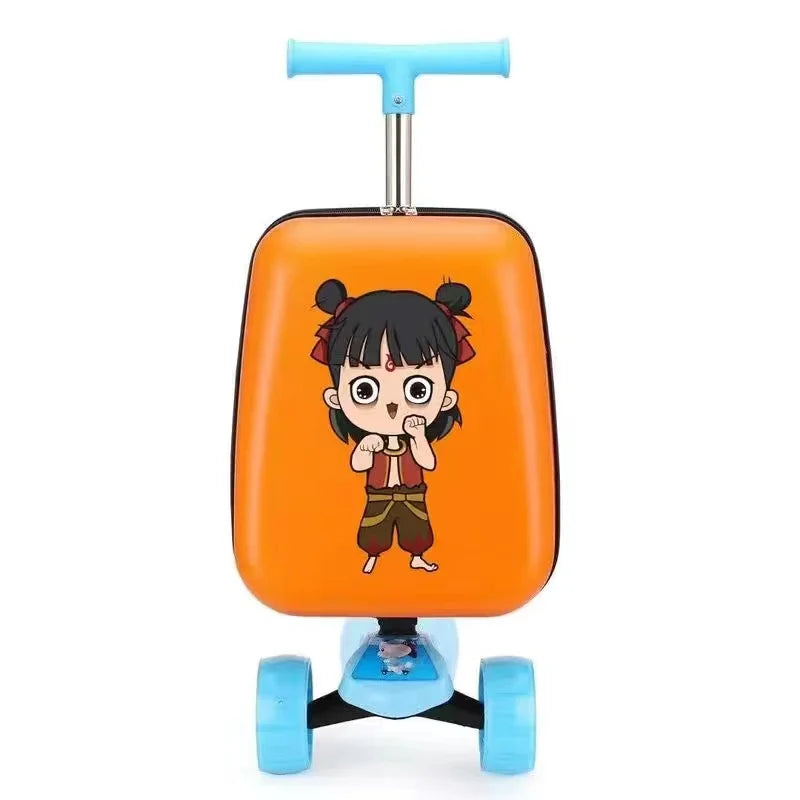 Niedlicher Cartoon-Kinderroller-Koffer auf Rädern