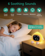 ORIA Kinderwecker & Schlaftrainer – Nachtlicht, OK-to-Wake, USB-C, Pfirsich-Design