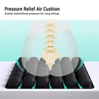 Airbag-Reisekissen, leichtes, atmungsaktives Reisesitzkissen, hoher Rückpralldruck, tragbares 3D-Luftzellen-Sitzkissen-Dekor