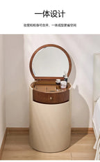 Wohnung Design Schminktisch Runde Luxus Schlafzimmer Set Schminktisch Stuhl Büro Penteadeira De Maquiagem Haus Zubehör