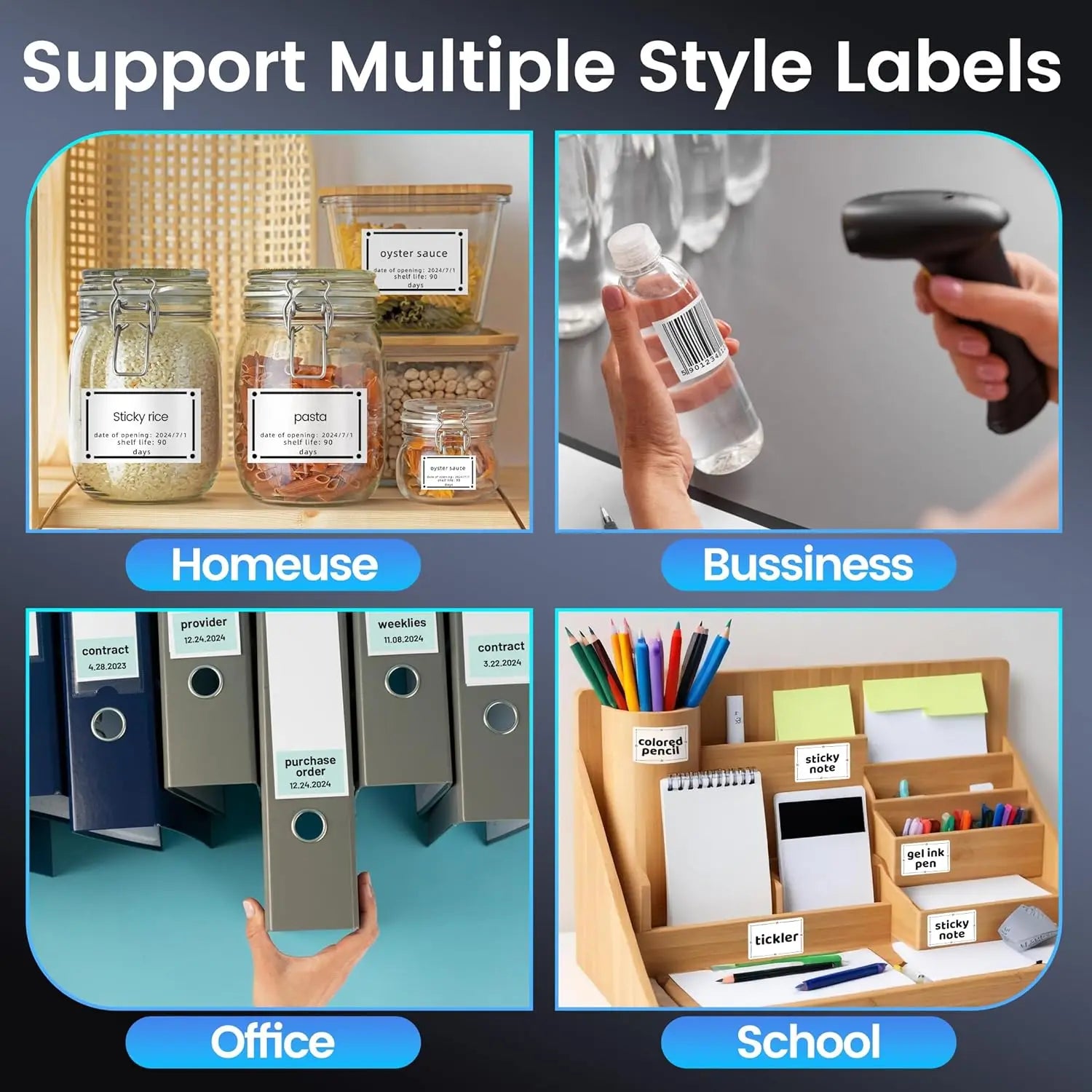 Phomemo M250 Etikettendrucker, 75 mm, Thermo-Etikettendrucker 2025, Upgrade tragbarer Barcode-Drucker für den Aufkleberdrucker von Business Home