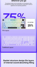 AULA F75 MAX mechanische Gaming-Tastatur