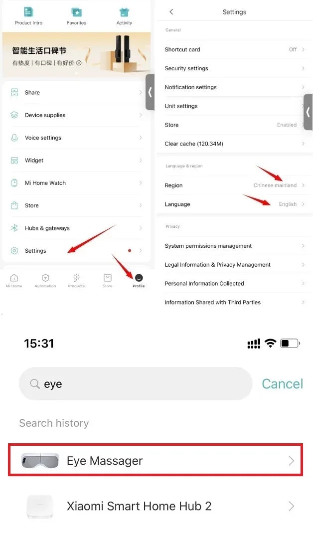 Xiaomi Mijia Smart Eye Massager Hot Compress Zone Massage Lindert Müdigkeit Augenpflegeinstrument Arbeit mit der Mi Home App