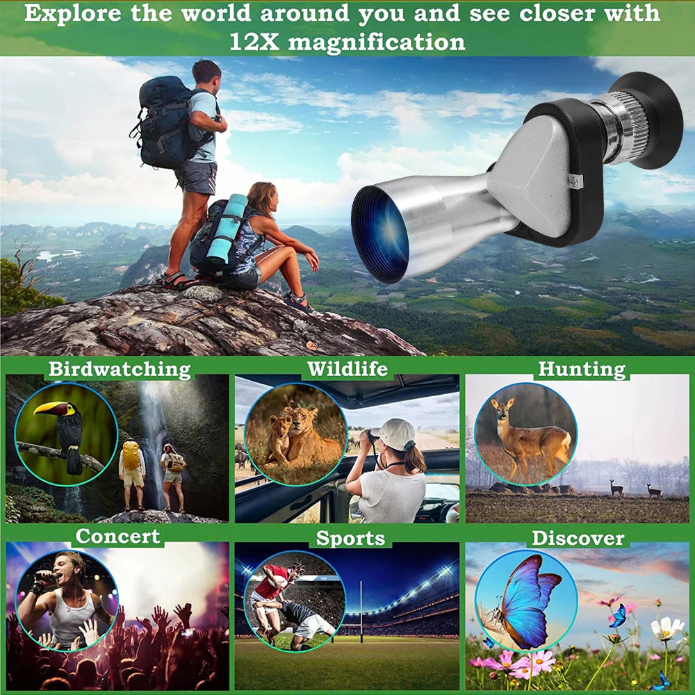 Einstellbares Teleskop HD Mini-Taschenteleskop 8 x 20 mm tragbares Monokular Outdoor-Sport Wandern Bergsteigen Teleskop
