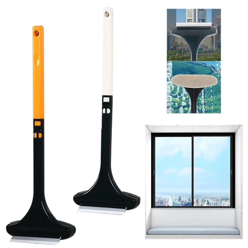 Fenster-Reinigungspinsel mit Schaber – Multifunktional für Glas, Auto & Bildschirm