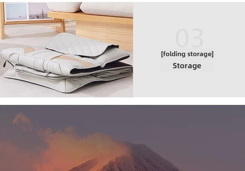 Ganzkörper-Massagematte mit Airbags, Dehnungsheizung, 3D-Entspannung der Lendenwirbelsäule, Rückenmassagegerät, PU-Leder, tragbar und tragbar