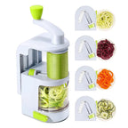 Gemüsespiralschneider, 4-in-1, rotierende Klinge, Gemüsespiralschneider, Zucchini-Nudelhersteller mit Saugnapf, Gemüseschneider
