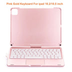 360 Grad drehbare BT-Tastatur für wiederaufladbare kabellose Tastatur und Maus mit 7-Farben-Hintergrundbeleuchtung für iPad 10,2/10,5 Zoll