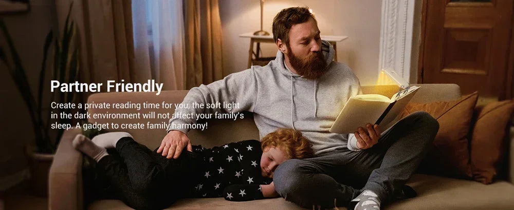 Neue USB wiederaufladbare, zusammenklappbare, tragbare Lesebuch-Lichter, Augenschutz, 3 Lichtfarben, einstellbare Helligkeit, Nachtlampe