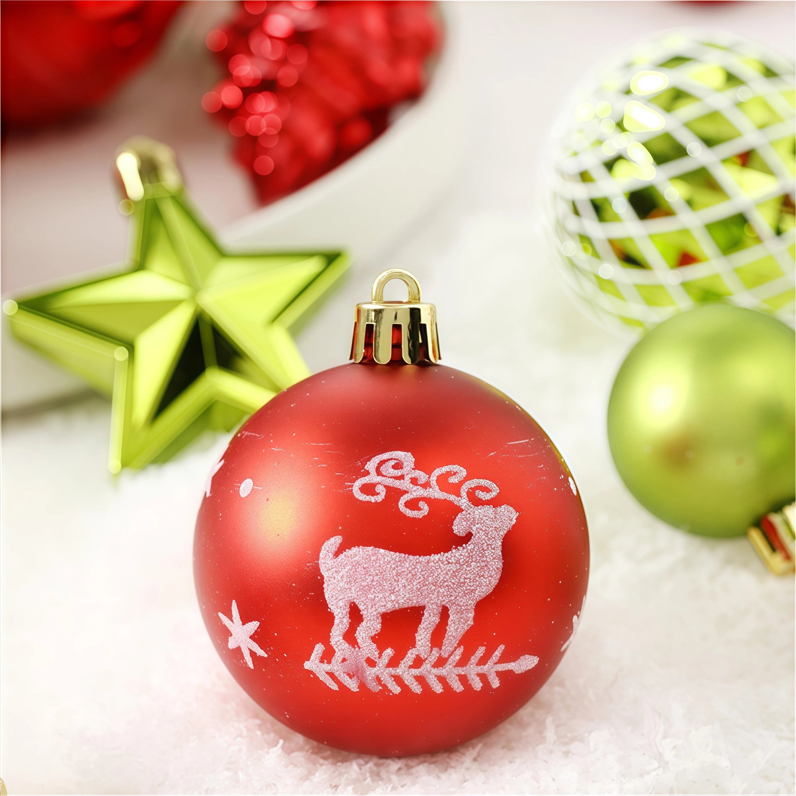 65PCS Champagner Gold Weihnachten Ball Dekorationen Matt Glänzend Wasser Welligkeit Design Weihnachten Kugeln Weihnachten Baum Ornamente Wohnkultur