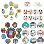 8-teiliges DIY-Diamant-Malerei-Kunstset mit Weihnachtsmotiv, Handwerkskunst, rutschfeste Untersetzer aus Holz ohne Klammern