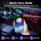 VASTFIRE Starlight Auto-Ambientebeleuchtung – Glasfaser-Fußmatten, RGB-Lichtleiste & Faserlampen | App & Fernbedienung | CE & RoHS