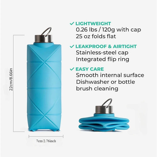 1pc Wasser flasche tragbare und kreative Silikon Falt wasser Tasse für Camping Wandern und Reisen