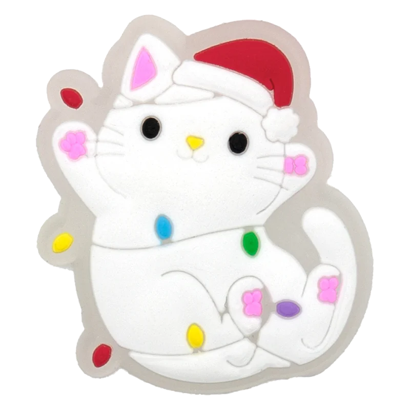 1–5 Stück neue Weihnachts-LED-Schuhanhänger, niedlicher Weihnachtsmann, Katze und Hund, Pin-Zubehör für Sandalen, Schuh-Clogs, Schnalle, Weihnachtsgeschenke