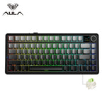AULA F75 MAX mechanische Gaming-Tastatur, 75 % verkabelt/Bluetooth/2,4 G, Hot-Swap-RGB-E-Sport-Tastatur mit TFT-Bildschirm für PC/Mac ﻿