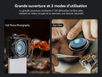 APEXEL 10-20x Zoom-Makroobjektiv-Set, Makrofotografie mit Smartphone und Universalclip für iPhone, Samsung, Xiaomi und die meisten anderen Smartphones