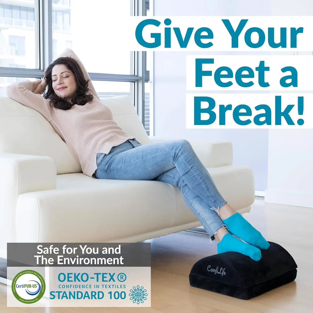 Ergonomische Fuß stütze unter dem Schreibtisch für den Büro gebrauch, höhen verstellbarer Fuß schaum aus Memory Foam unter dem Schreibtisch für Bürostuhl, Spiels tuhl