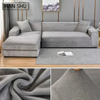 Samt-Sofabezug, dick, elastisch, 1/2/3/4-Sitzer-Sofabezug für Wohnzimmer, Samt-Plüsch, L-förmiger Ecksofa-Couchbezug