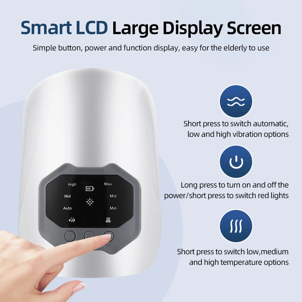 Drahtlose elektrische Heizung Knie Massage Pad Rot Licht Therapie Airbag Wrap Knie Massagegerät Heiße Kompresse Hohe Vibration Massage