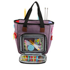 KOKNIT Strick-Tragetasche, Garn-Aufbewahrungstasche für Stricknadeln, Häkelnadeln und Nähzubehör, DIY-Nähset-Tasche für Mamas