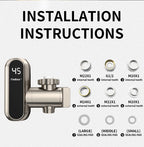 Fudeer 3400 W 220 V Elektrische Küche Warmwasserbereiter Wasserhahn Instant Hot Edelstahl Wasserhahn Heizung Kaltheizung Wasserhahn