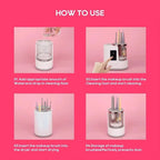 3-in-1 Elektrischer Make-up-Pinselreiniger mit Trockner & Halterung – USB, automatisch