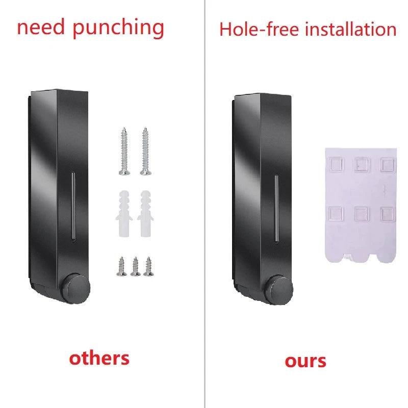 Seifenspender für 1/2/3 Tassen, Wandmontage, Duschseifenspender, Duschgel, Waschmittelspender für Badezimmerzubehör, kein Stanzen