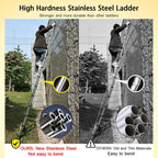DayPlus Teleskopleiter, Klappleiter aus Edelstahl, tragbar, ausziehbar, Kapazität der Loft-Leiter, maximale Belastung 150 kg/330 lb, EN131