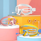 Schwimmbrille für Kinder im Alter von 3–15 Jahren, beschlagfrei, auslaufsicher, transparent, für Jungen und Mädchen, für Pool und Strand