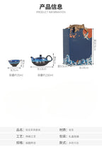 Keramik-Teekanne und Tassen-Set, Teegeschirr, Kung-Fu-Teeset, Jun Ofenwechsel, Teekanne und Teetasse, alluviales Gold, chinesisches Teeset, Tasse