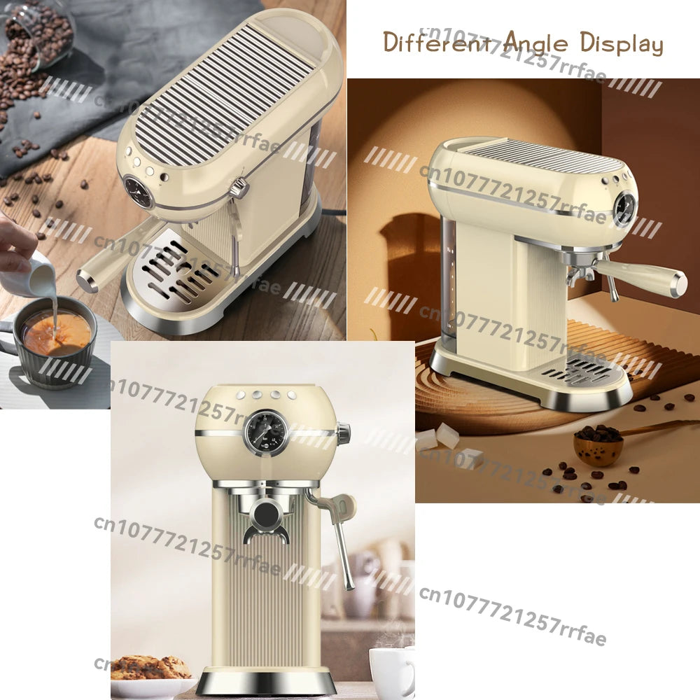 Kaffeemaschine Haushaltsgeräte Set Retro Toaster Edelstahl Elektrische Kaffeemaschine und Toaster Set