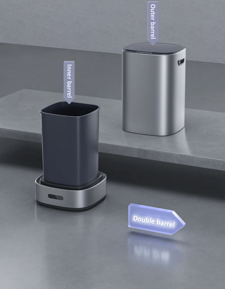 13L Smart Mülleimer mit automatischer Verpackung Müllsack Badezimmer Toilette Mülleimer Automatische Close Bag Adsorption Papierkorb