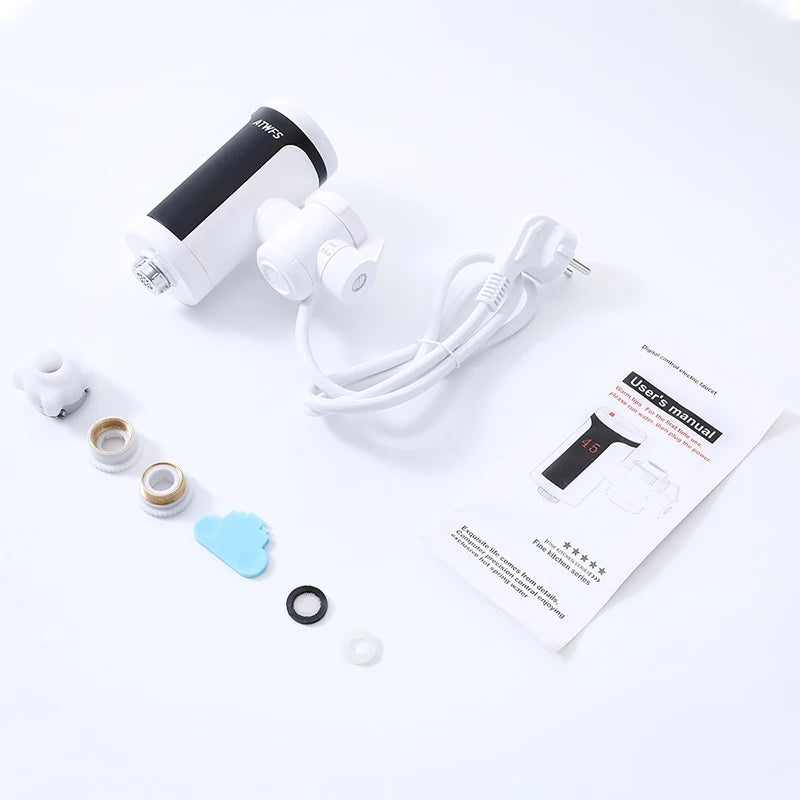 ATWFS 3300 W Instant-Warmwasserhahn, elektrischer Wasserhahn, moderner Durchlauferhitzer, Wasserhahn für die Küche, Warmwasserbereiter