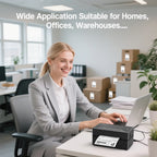 Bluetooth-HD-Drucker D100, Schwarz, tragbarer Thermo-Etikettendrucker für kleine Versandetiketten, kompatibel mit iPhone, Android, Mac, Windows