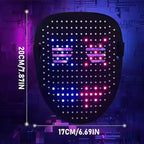 LED-Maske mit Gestenerkennung – 234 RGB-LEDs, 50 Muster, USB-C | Halloween Cosplay