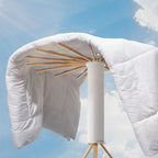 Zusammenklappbarer, drehbarer Wäscheständer, verstellbar um 360° °   Spin platzsparendes kompaktes Stativ mit Holzarmmen für die Organisation zu Hause