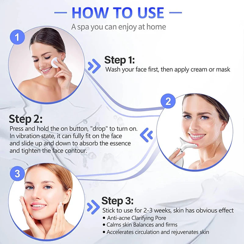 Abay 7-Farben Gesichts- & Hals-Lifting-Gerät – EMS, LED-Lichttherapie, Anti-Falten, CE