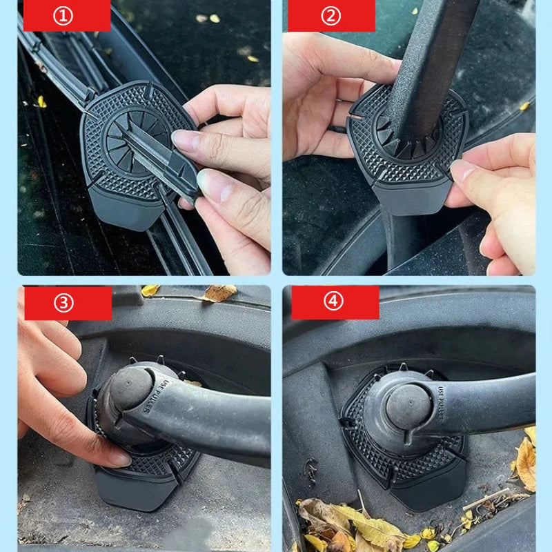 Auto Wischer Loch Schutzhülle, Scheibenwischer Schutz Abdeckung, Universal Staubdichte Abdeckung, Blattsichere Wischer Basis Staub Abdeckung
