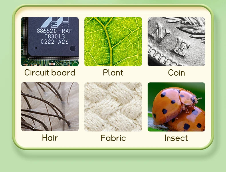 Kindermikroskop, 1000-fache Vergrößerungsmikroskop, 200 Megapixel, mit LED-Foto- und Videofunktion, Lernspielzeug, Wissenschaft für Kinder