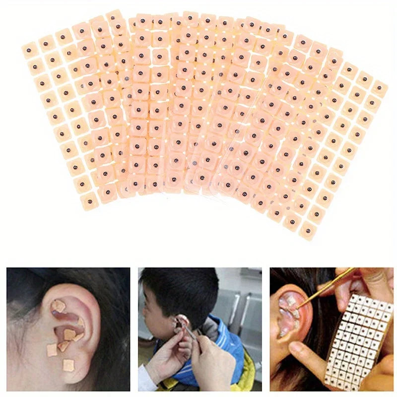 600/1200PCS Entspannung Ohr Aufkleber, Therapie Nadel Patch, Ohr Akupunktur, Nadel Ohr Massage, Pflege Auriculotherapie, Vaccaria Samen