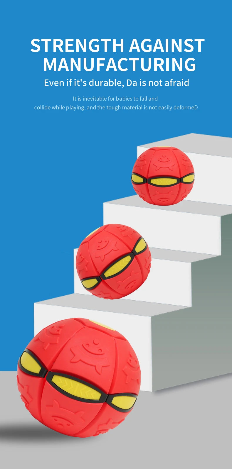 Verformbare fliegende Untertasse, Ball, magisches Entlüftungsspielzeug für Kinder, Outdoor/Indoor, Eltern-Kind-Fußdruckentlastung, Stress, Dekompressionsgeschenk