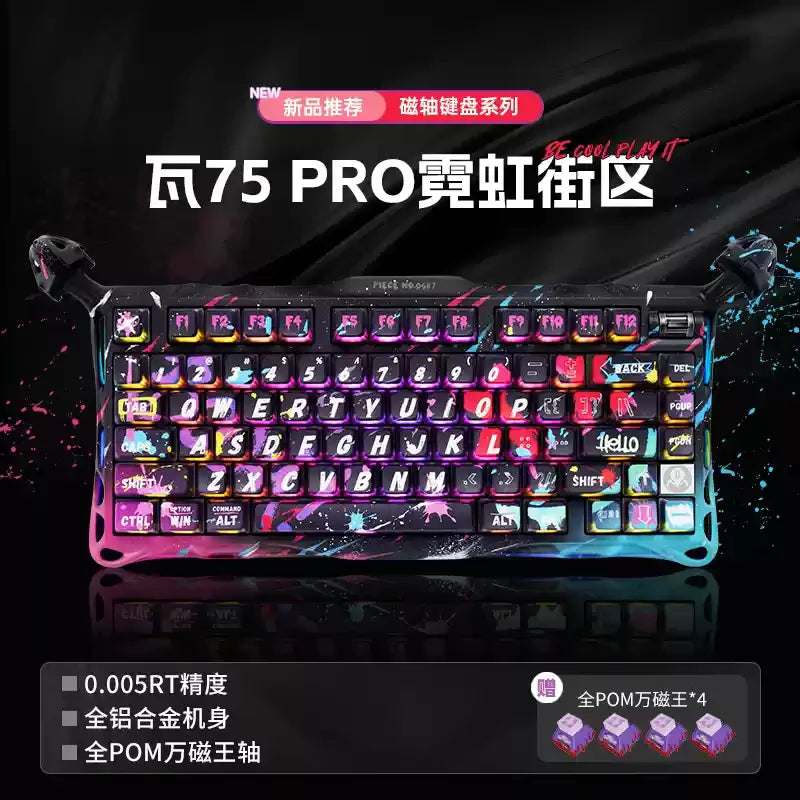 GravaStar K1 Bluetooth Drahtlose mechanische Tastatur aus Aluminiumlegierung Tri-Mode RGB Light E-Sport-Gaming-Tastatur PC-Zubehör