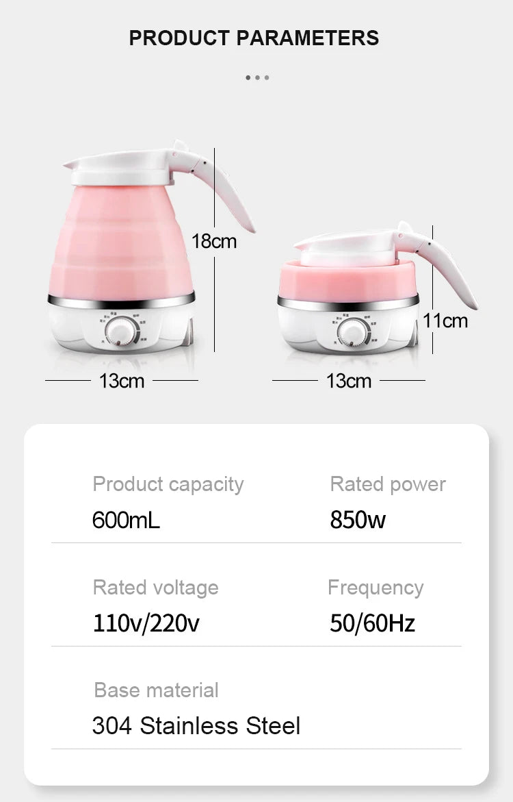 110V/220V Reise Camping Tragbare Faltbare Silikon Wasserkocher Kochendem Heißes Wasser Wärmedämmung Heizung Kessel Teekanne