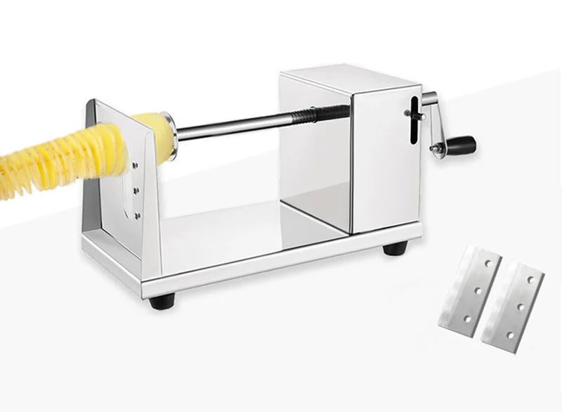 Kartoffelschneider Tornado, halbautomatische Dehnspirale aus dickem Edelstahl, manuelle Schneidemaschine, französische Frittiermaschine, Gemüseschneider