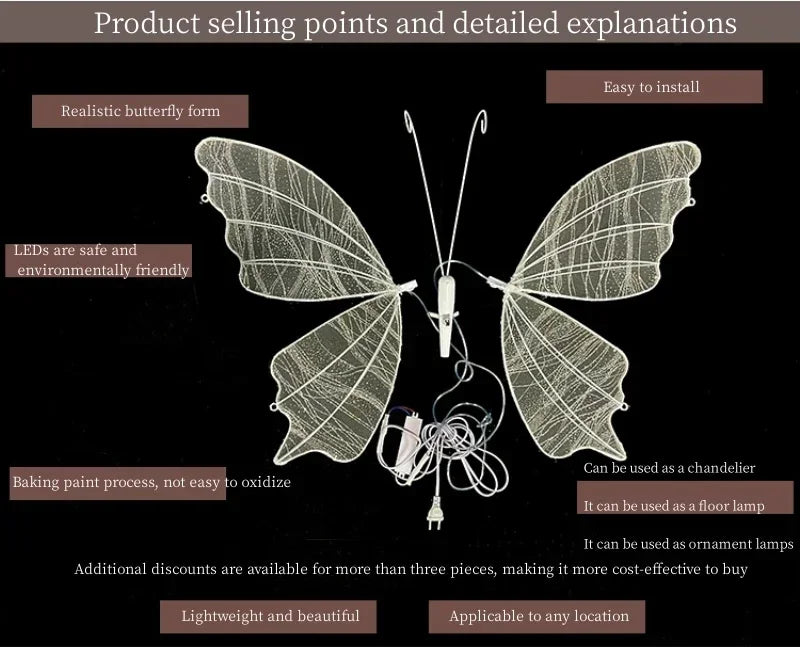 Neue Schmetterling Hochzeit Dekoration Stehlampe Kreative Anhänger Basis LED Stehlampe Romantische Straße Last Korridor Party Bühne Licht