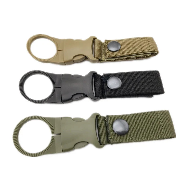Karabinerhaken Flaschenclip – Nylon, für Rucksack & Gürtel, Einzel & Sets