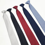 Clip-On Krawatte für Herren – Kein Knoten nötig | Polyester Seidenkrawatte in 9 Farben