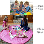 Kinderspielzeugkissen, Spielzeug-Aufbewahrungstasche, Große saubere Spielunterlage, Robuste Baustein-Spielzeug-Aufbewahrungstasche, Outdoor-Matte